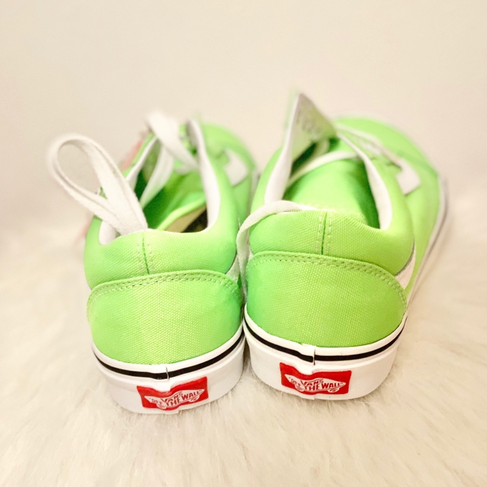 New Vans Old School (Neon) Green Gecko/Tr Wht - Picture 4 of 6